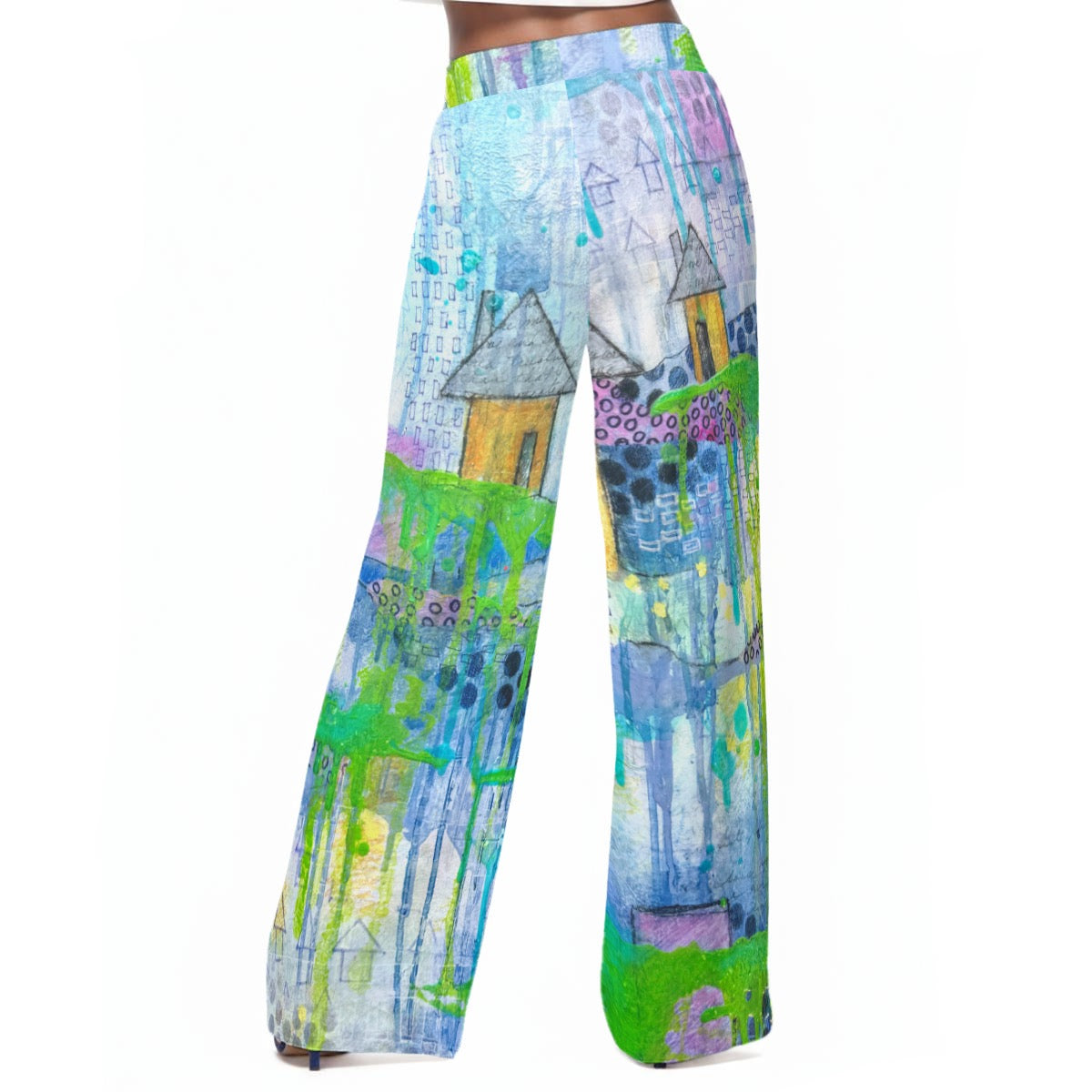 Meme's House Women's Casual Wide-Leg Pants