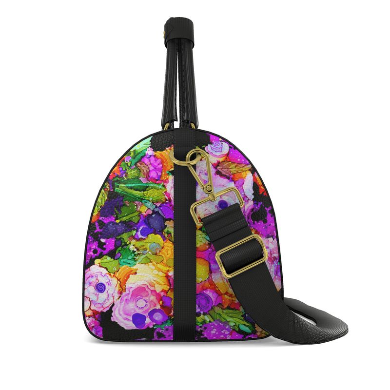 Rose Splash Napa Leather Duffle