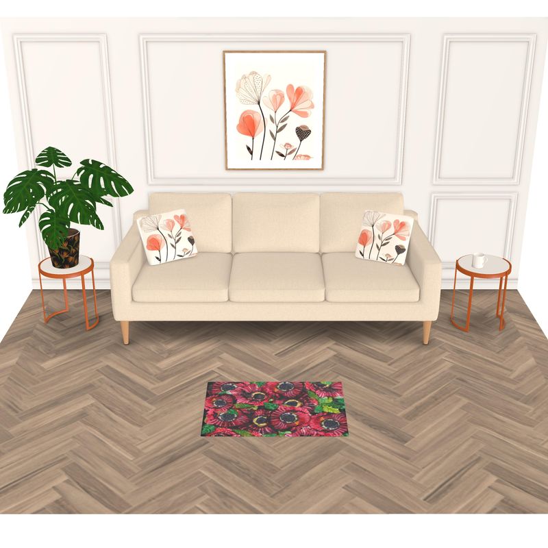 Red Poppies Rugs.