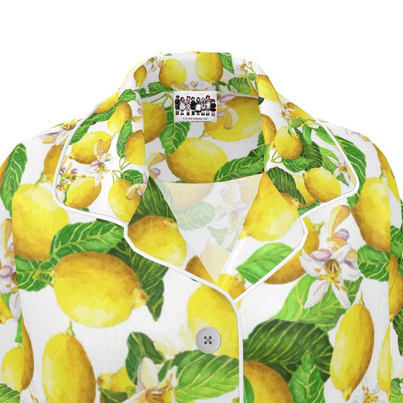Fresh Lemons Luxury Pajama Shirt