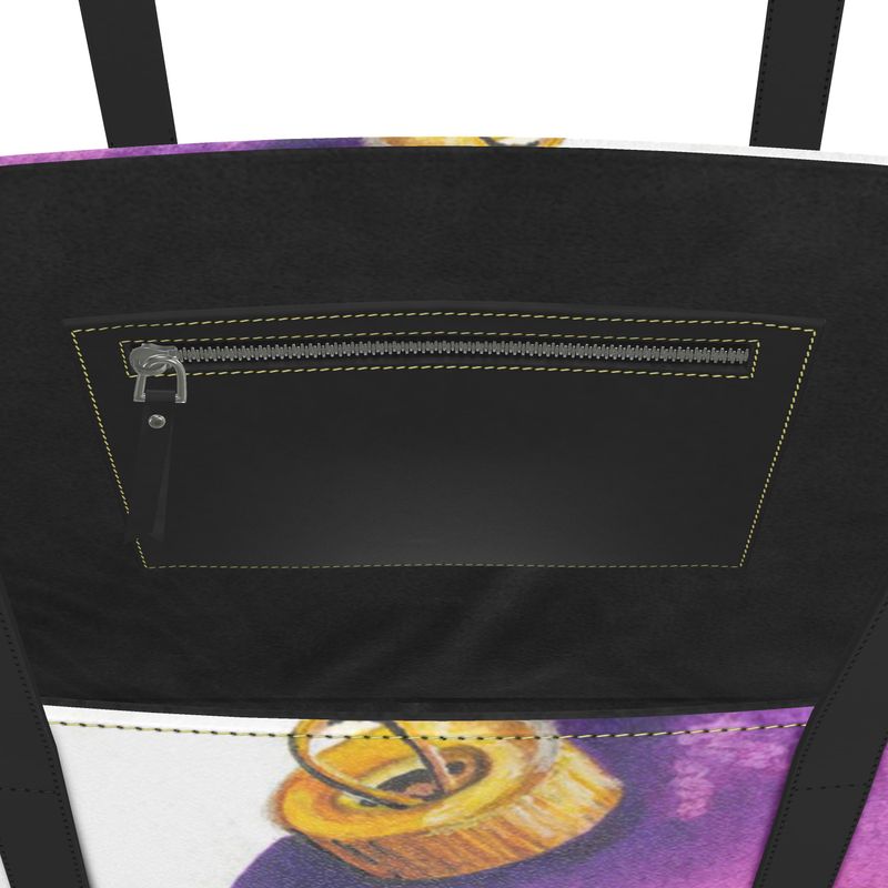 Cheerful Ornaments Kika Leather Tote
