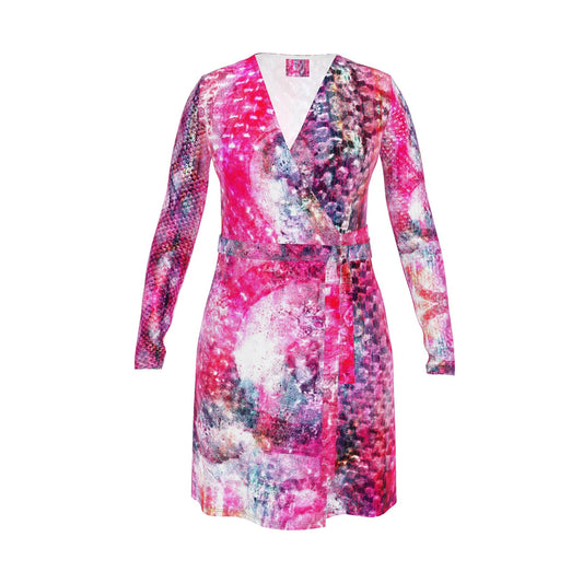 Raspberry Sorbet Wrap Dress