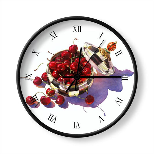 My Bowl of Cherries Wall Clock