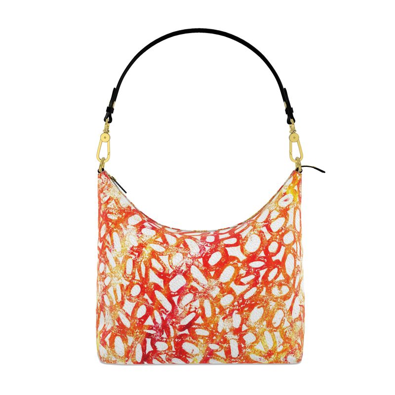 Creamsicle Circles Square Hobo Bag