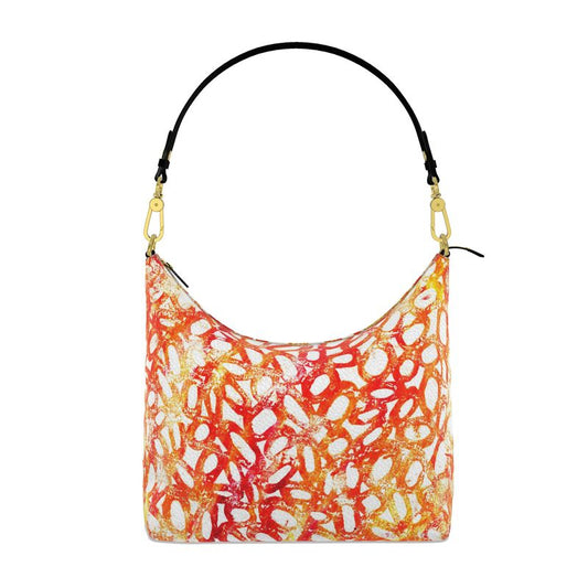 Creamsicle Circles Square Hobo Bag