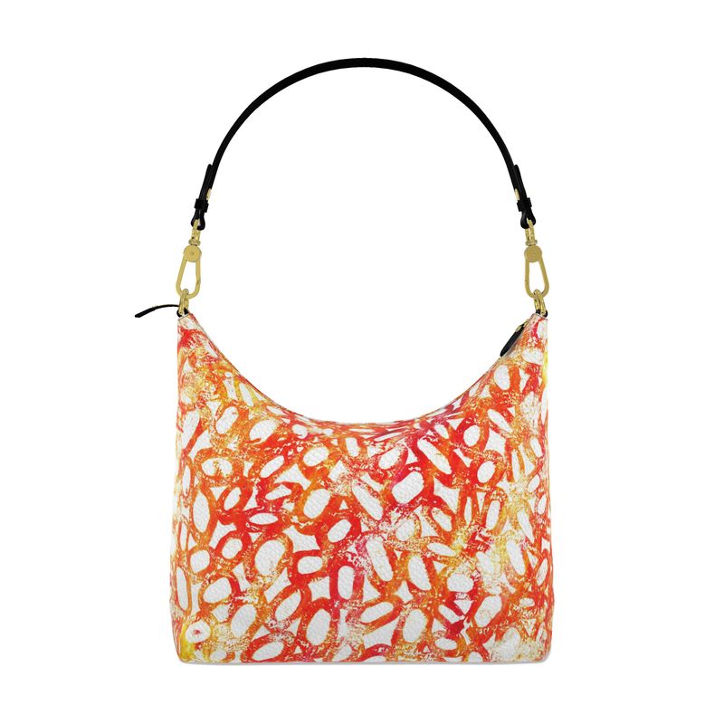 Creamsicle Circles Square Hobo Bag