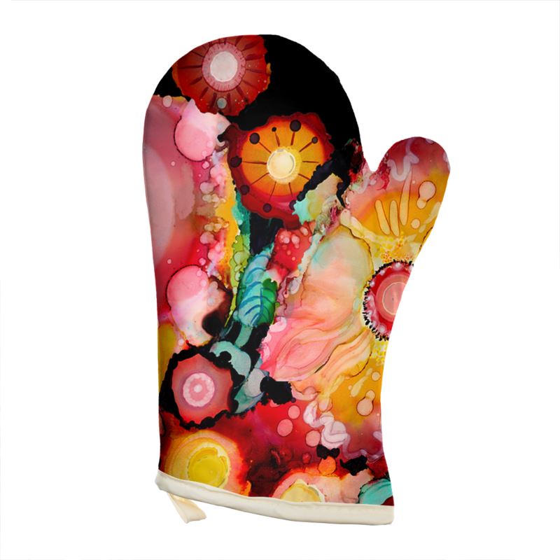 Poppies and Peeps Oven Gloves