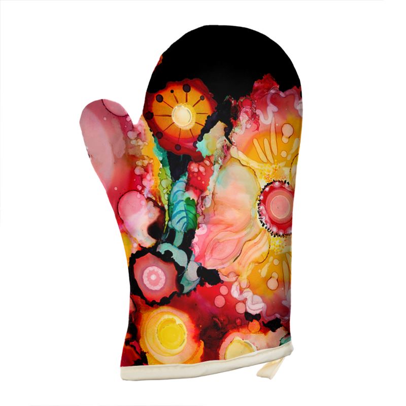 Poppies and Peeps Oven Gloves