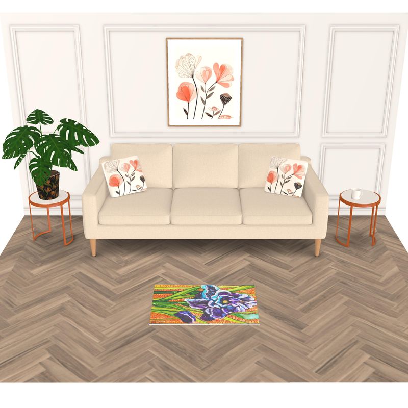 Purple Iris Small Rug
