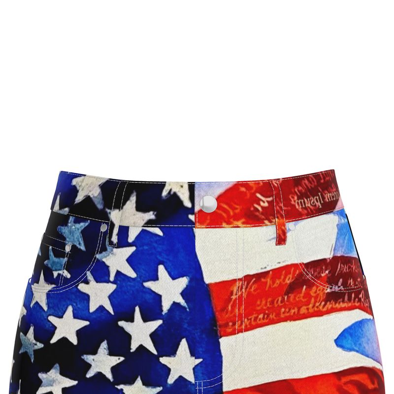 Happy 250 USA Midi Denim Skirt