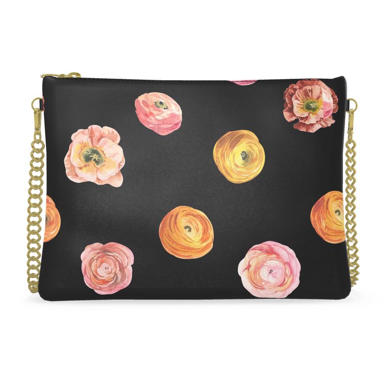 Flower Dots Crossbody Bag With Chain