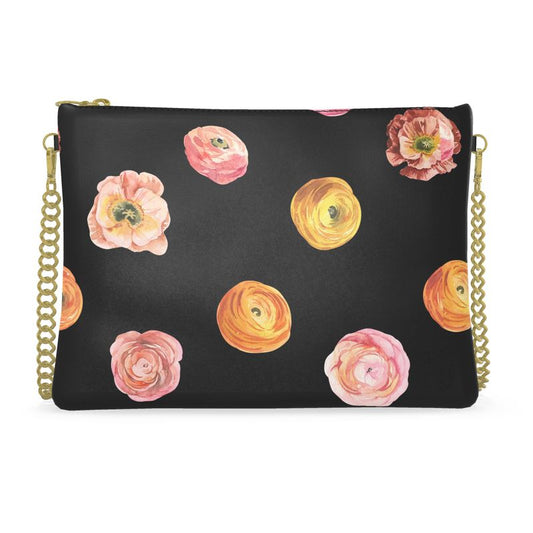 Flower Dots Crossbody Bag With Chain
