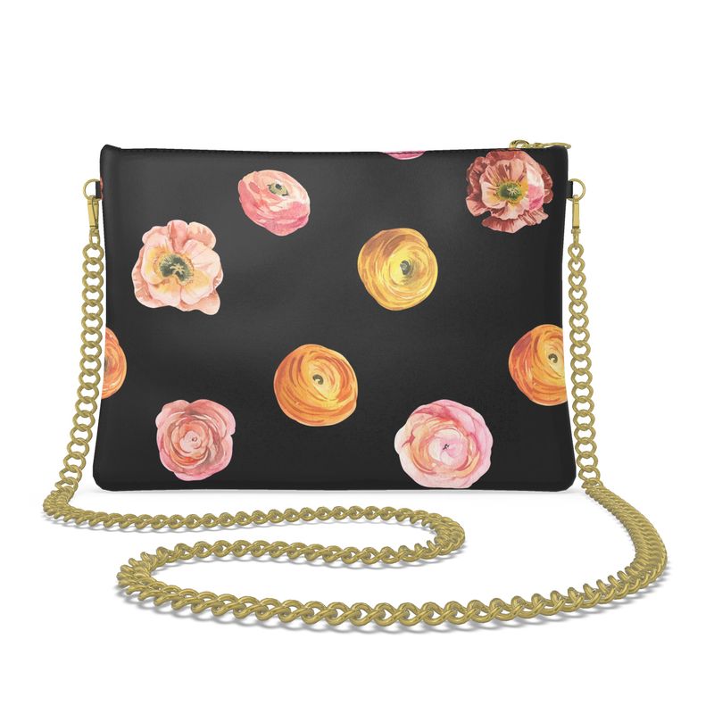Flower Dots Crossbody Bag With Chain