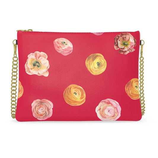 Flower Dots Crossbody Bag With Chain