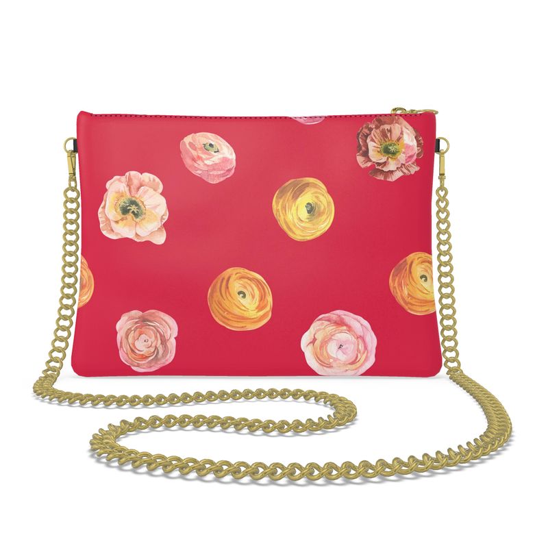 Flower Dots Crossbody Bag With Chain