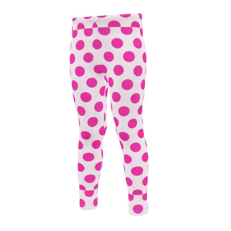 Pink Polka Dot Girls Leggings