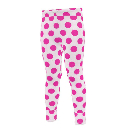 Pink Polka Dot Girls Leggings