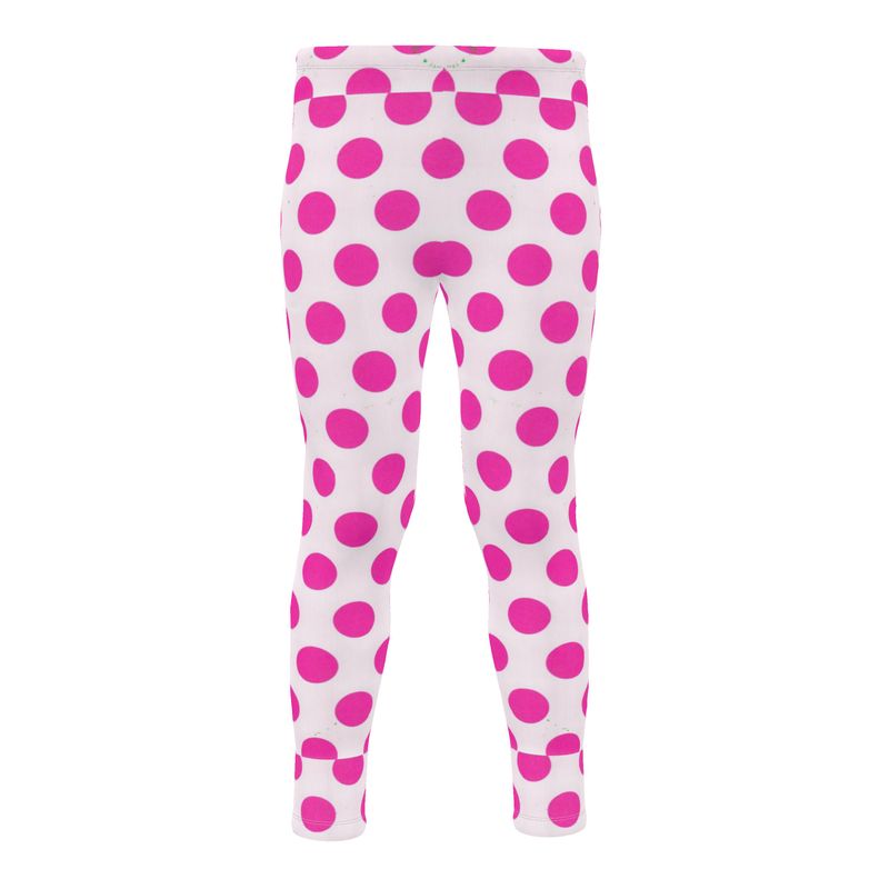 Pink Polka Dot Girls Leggings