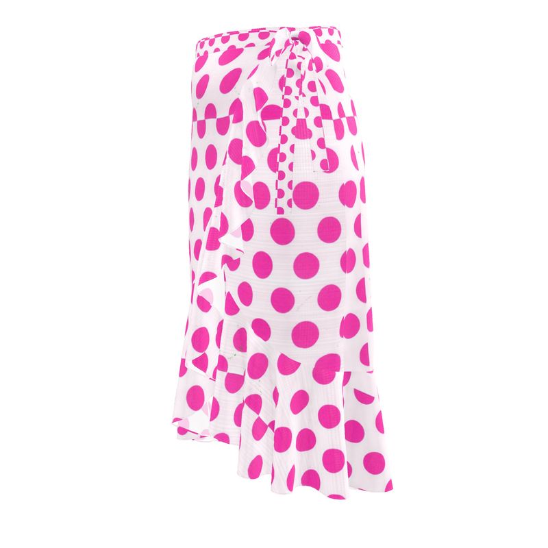 Pretty in Pink Polka Dot Flounce Skirt