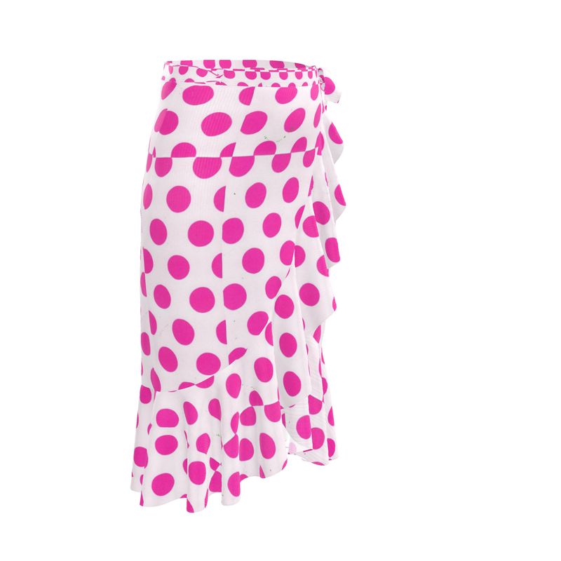Pretty in Pink Polka Dot Flounce Skirt