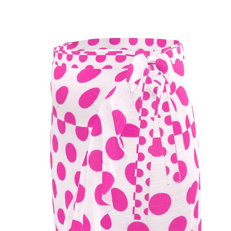 Pretty in Pink Polka Dot Flounce Skirt