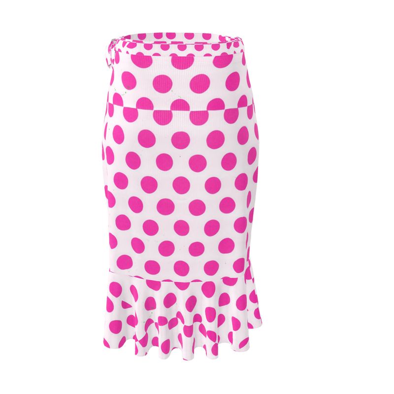 Pretty in Pink Polka Dot Flounce Skirt