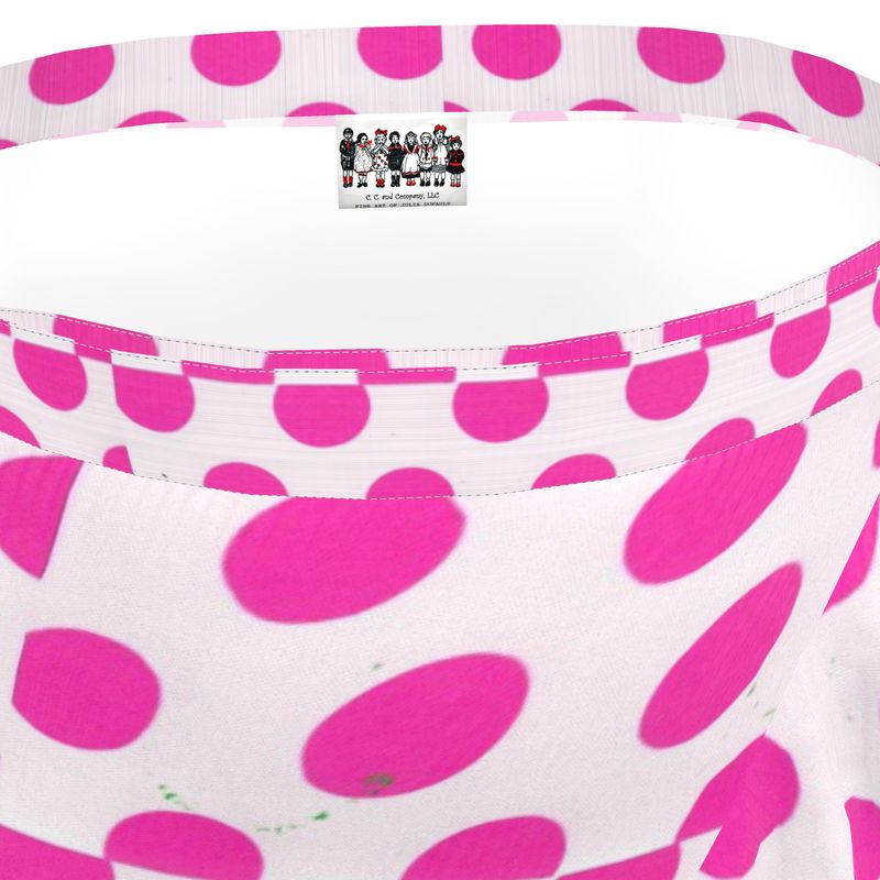 Pretty in Pink Polka Dot Flounce Skirt