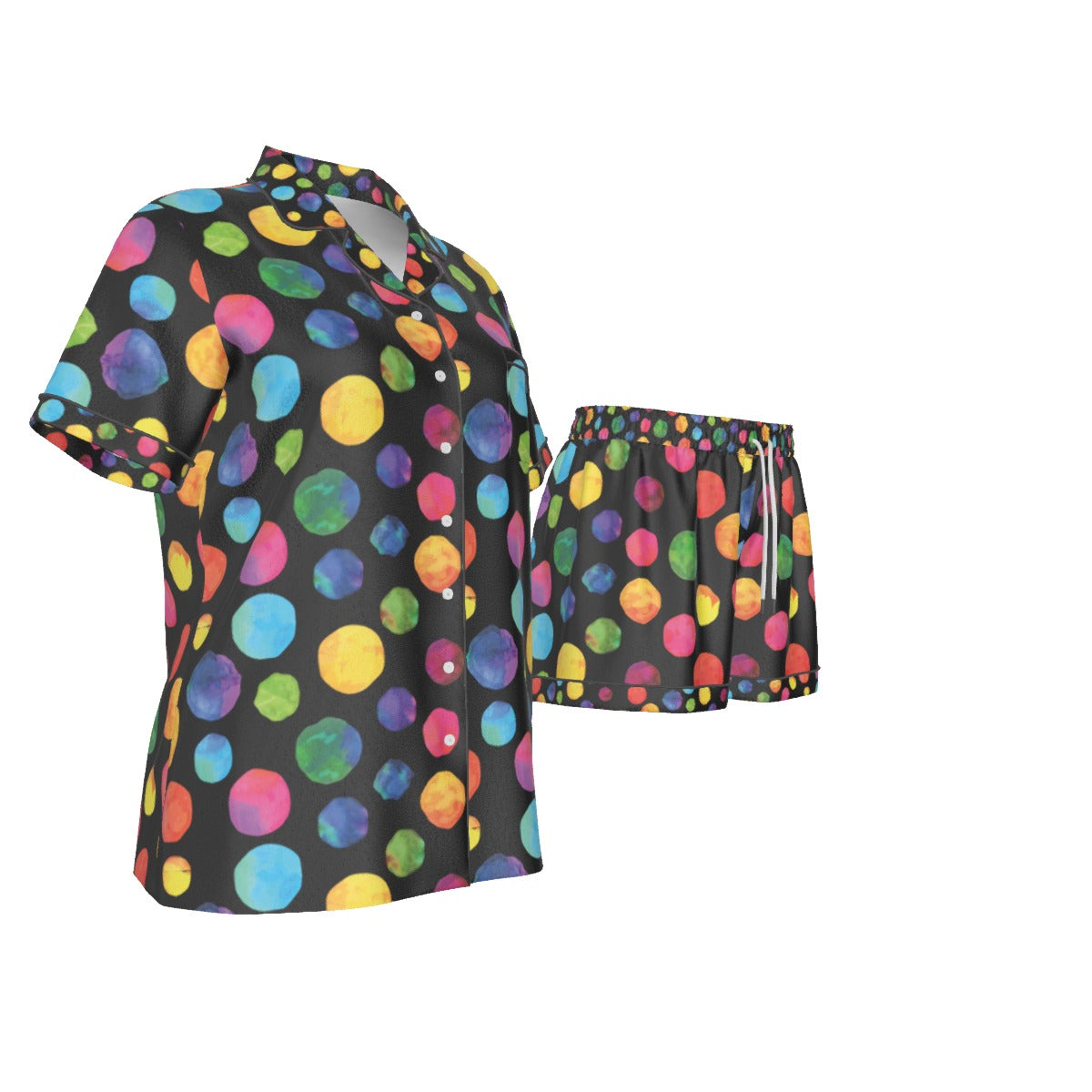 Watercolor Dots Short Pajamas