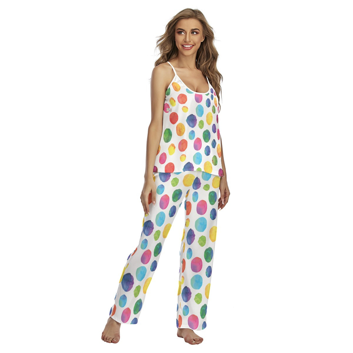 Watercolor Dots Women's Cami Pajamas Set
