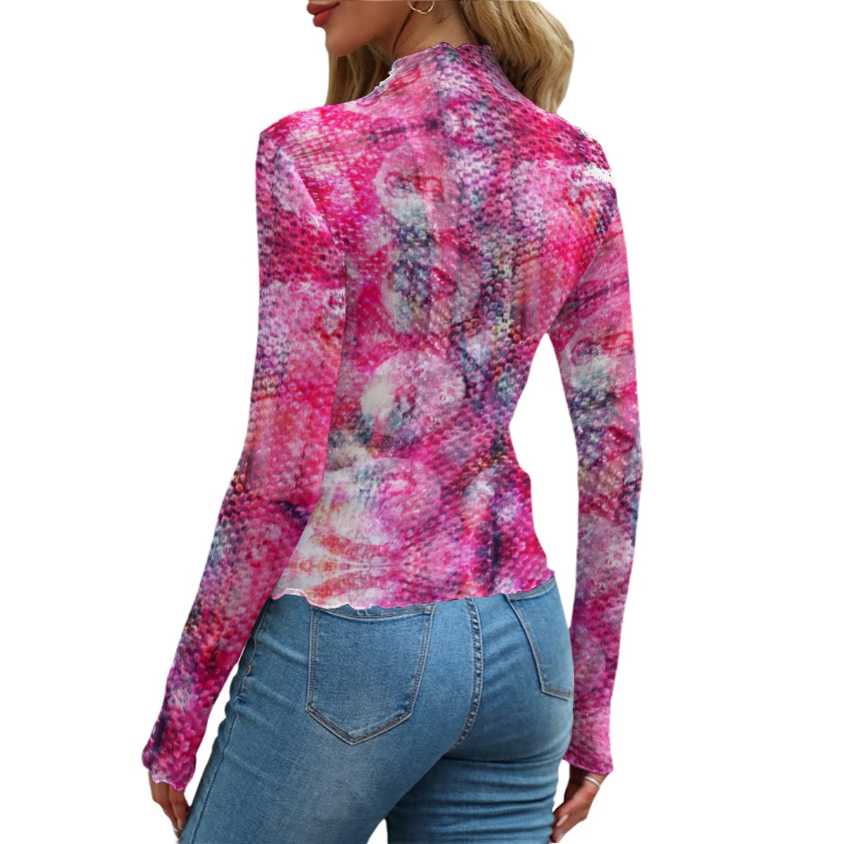 Raspberry Sorbet Mesh T-shirt