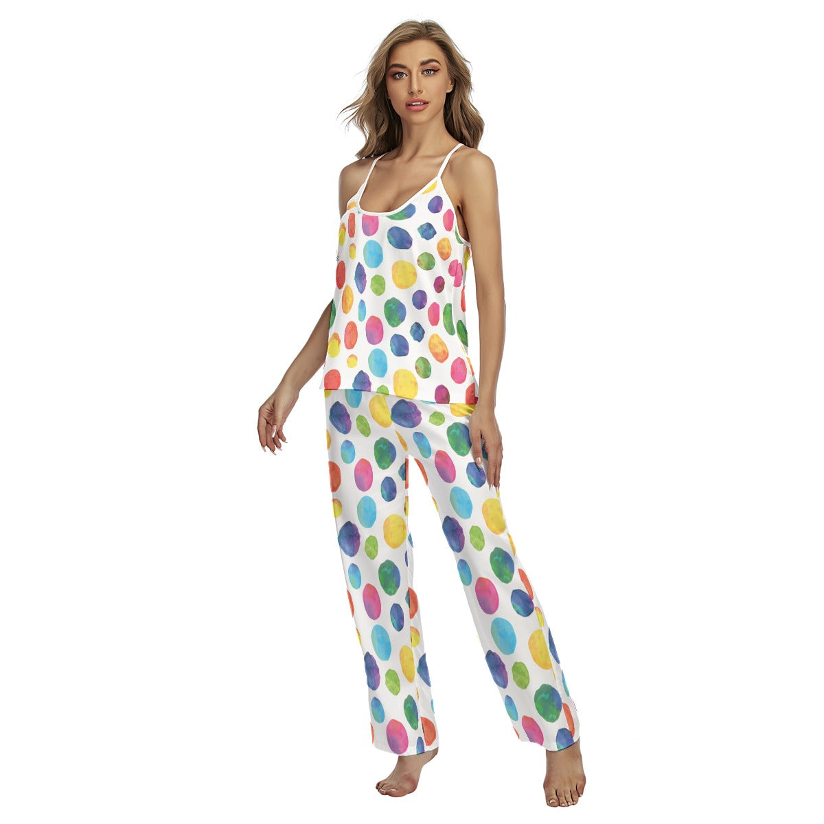 Watercolor Dots Women's Cami Pajamas Set