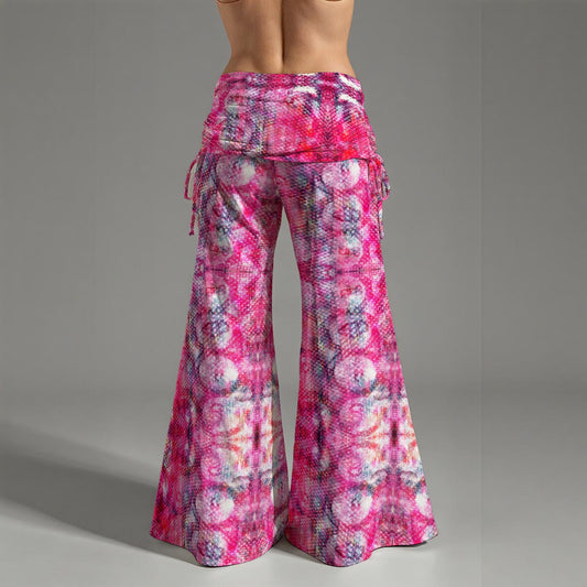 Raspberry Sorbet High Waist Wide Leg Pant