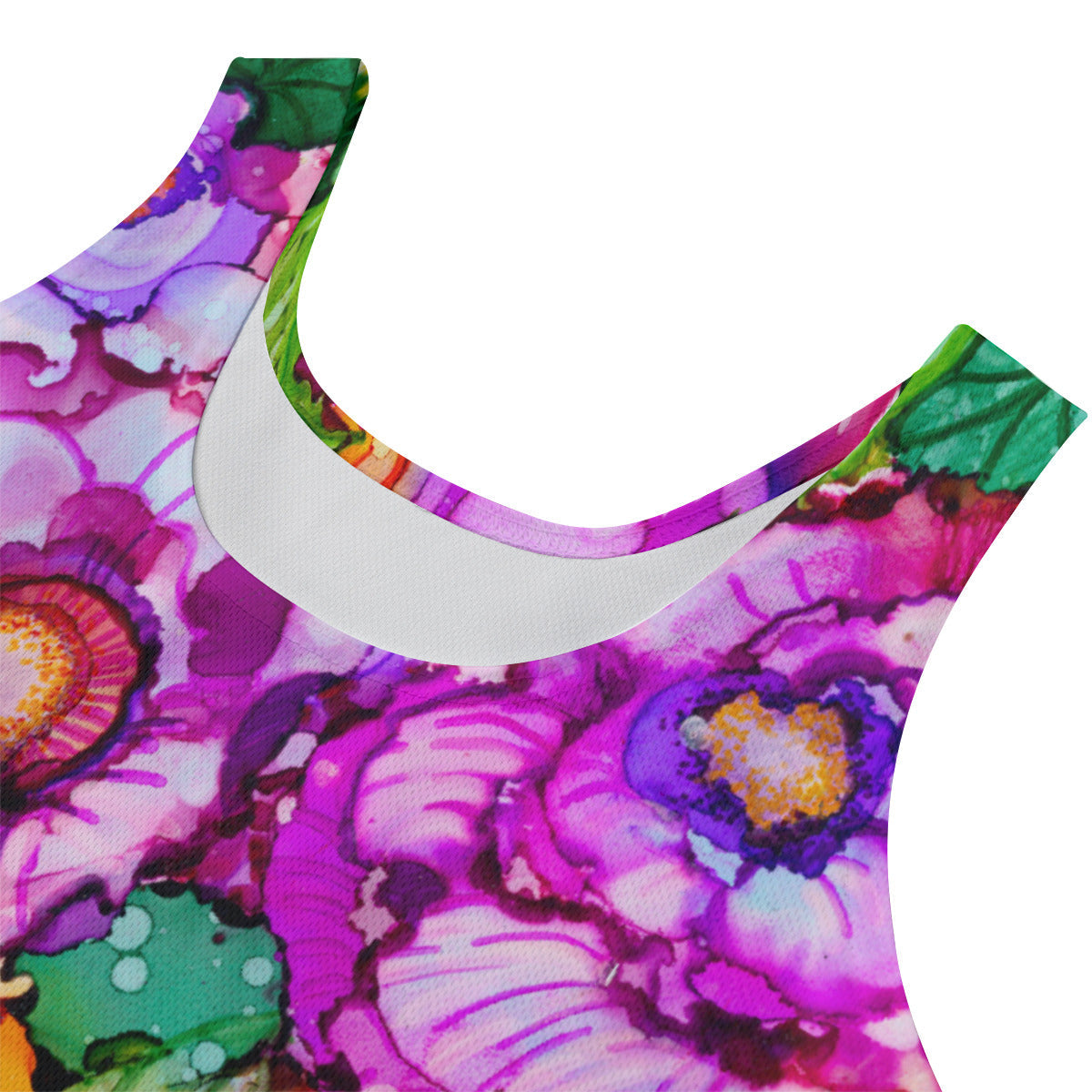 Cabbage Rose Splash Two Piece Women's Casual POLO Shirt