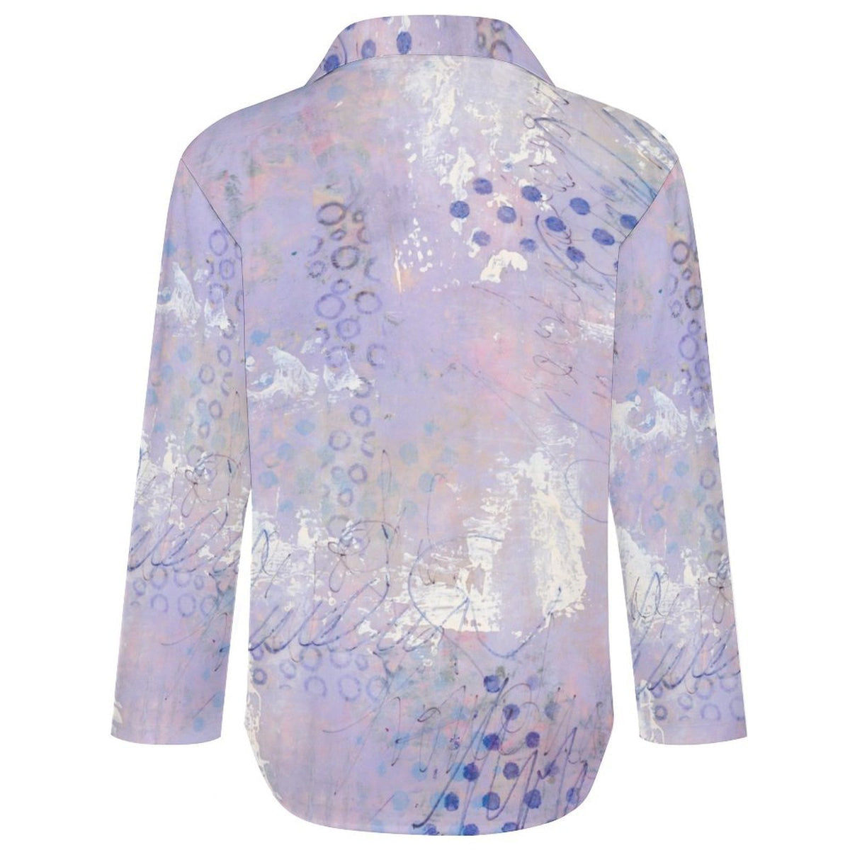 Lavender Spring Womens Long Button Down Shirt