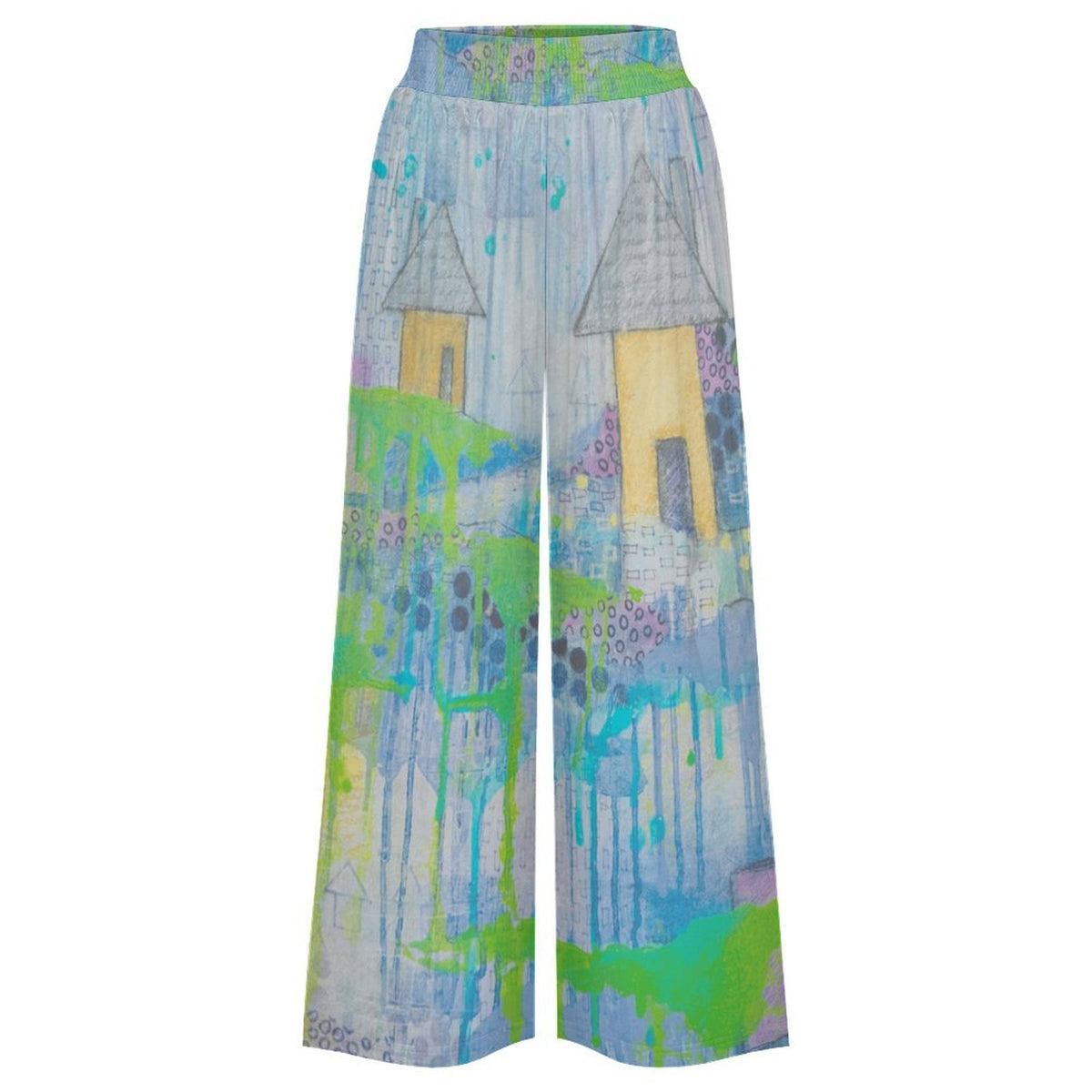 Meme's House Wide Leg Pocket Pants Women's High Waisted Wide Leg Pants