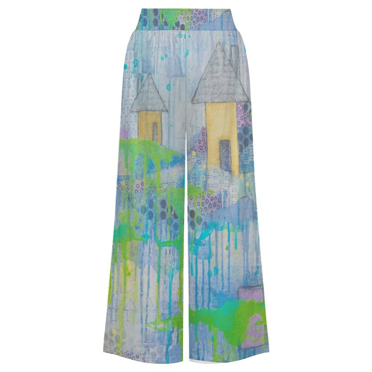Meme's House Wide Leg Pocket Pants Women's High Waisted Wide Leg Pants