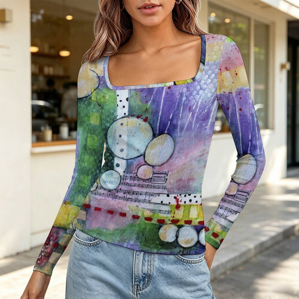 Lead by the Music Square Neck T