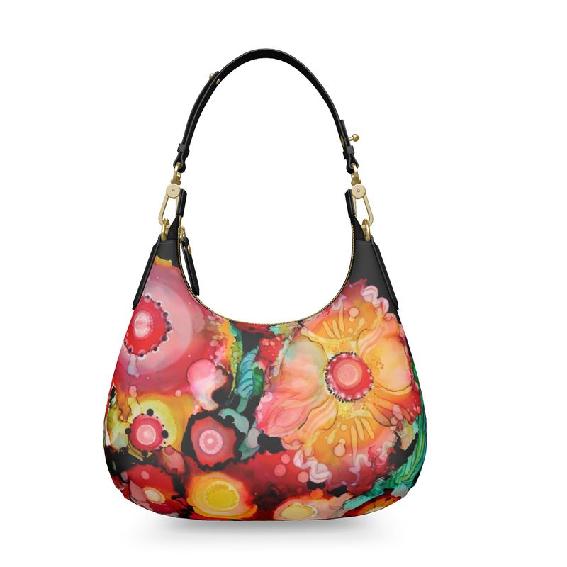 Poppies and Peeps Mini Curve Bag