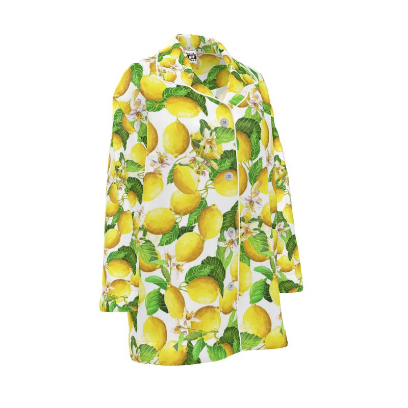 Fresh Lemons Luxury Pajama Shirt
