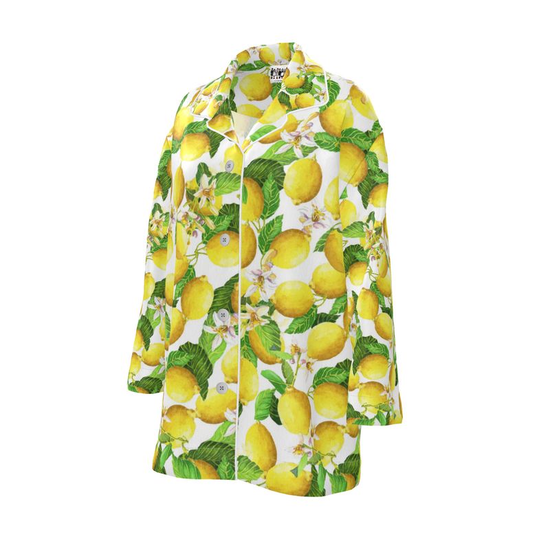 Fresh Lemons Luxury Pajama Shirt