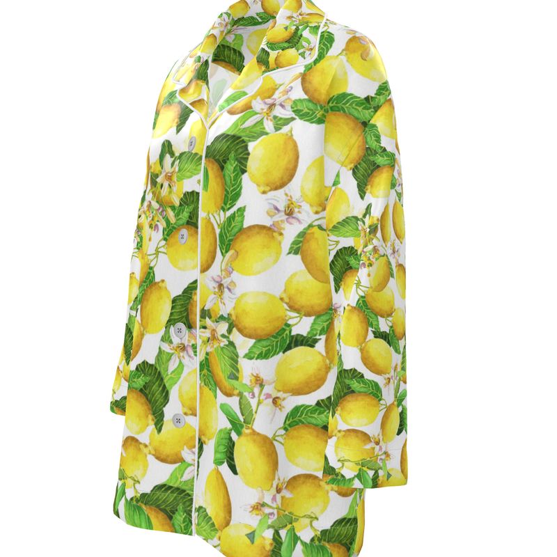 Fresh Lemons Luxury Pajama Shirt