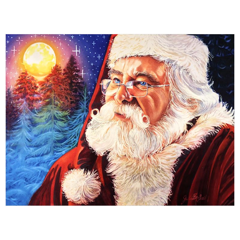 Santa in the Moonlight 24 w x 18 h