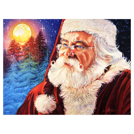 Santa in the Moonlight 24 w x 18 h