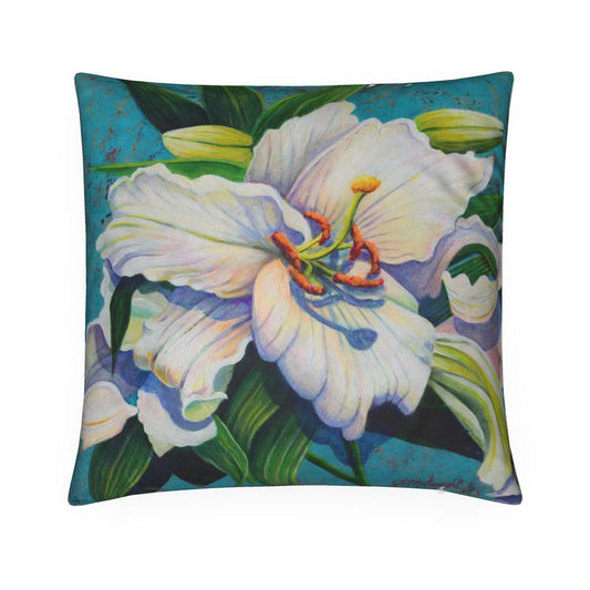 White Lily Throw Cushion