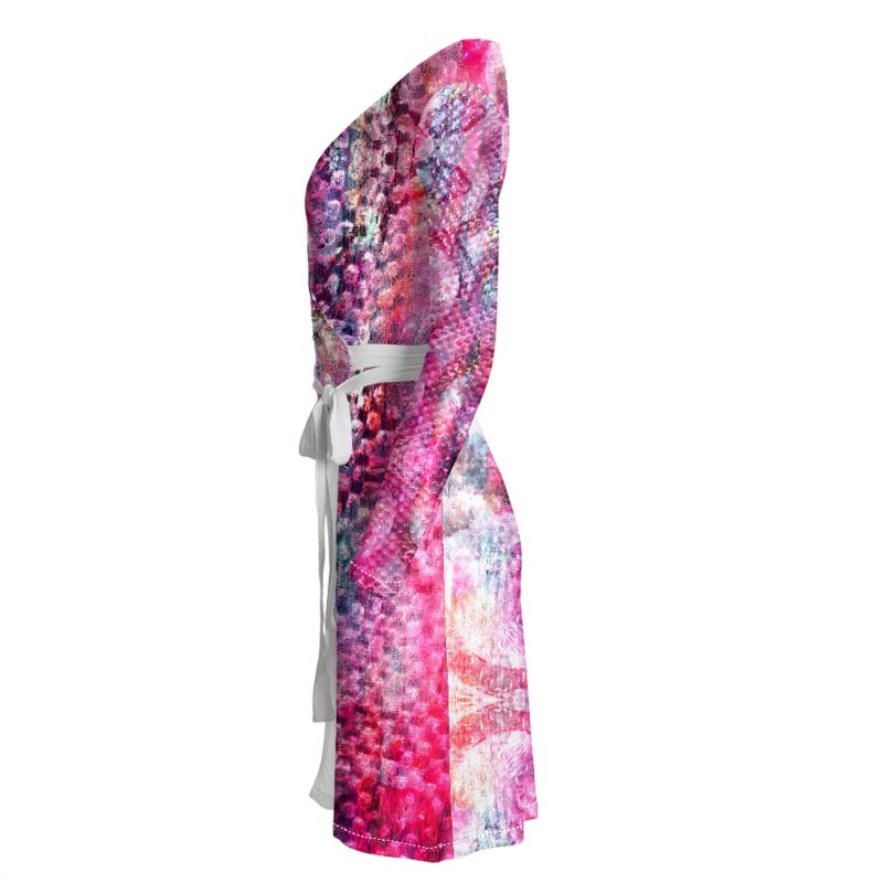 Raspberries and Cream Wrap Dress