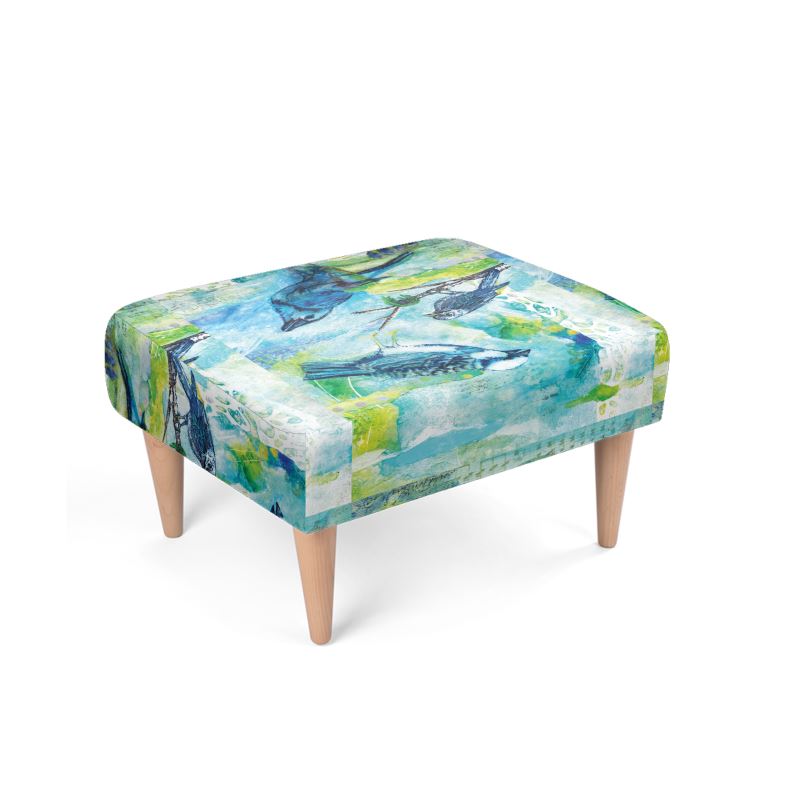 Song of the Bluebirds Footstool