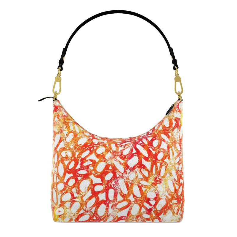 Creamsicle Circles Square Hobo Bag